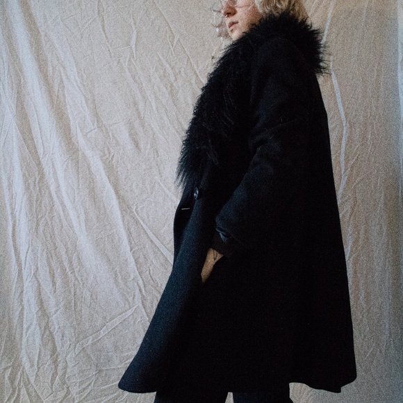 Vintage Cashmere Blend Wool Coat - Picture 7 of 8